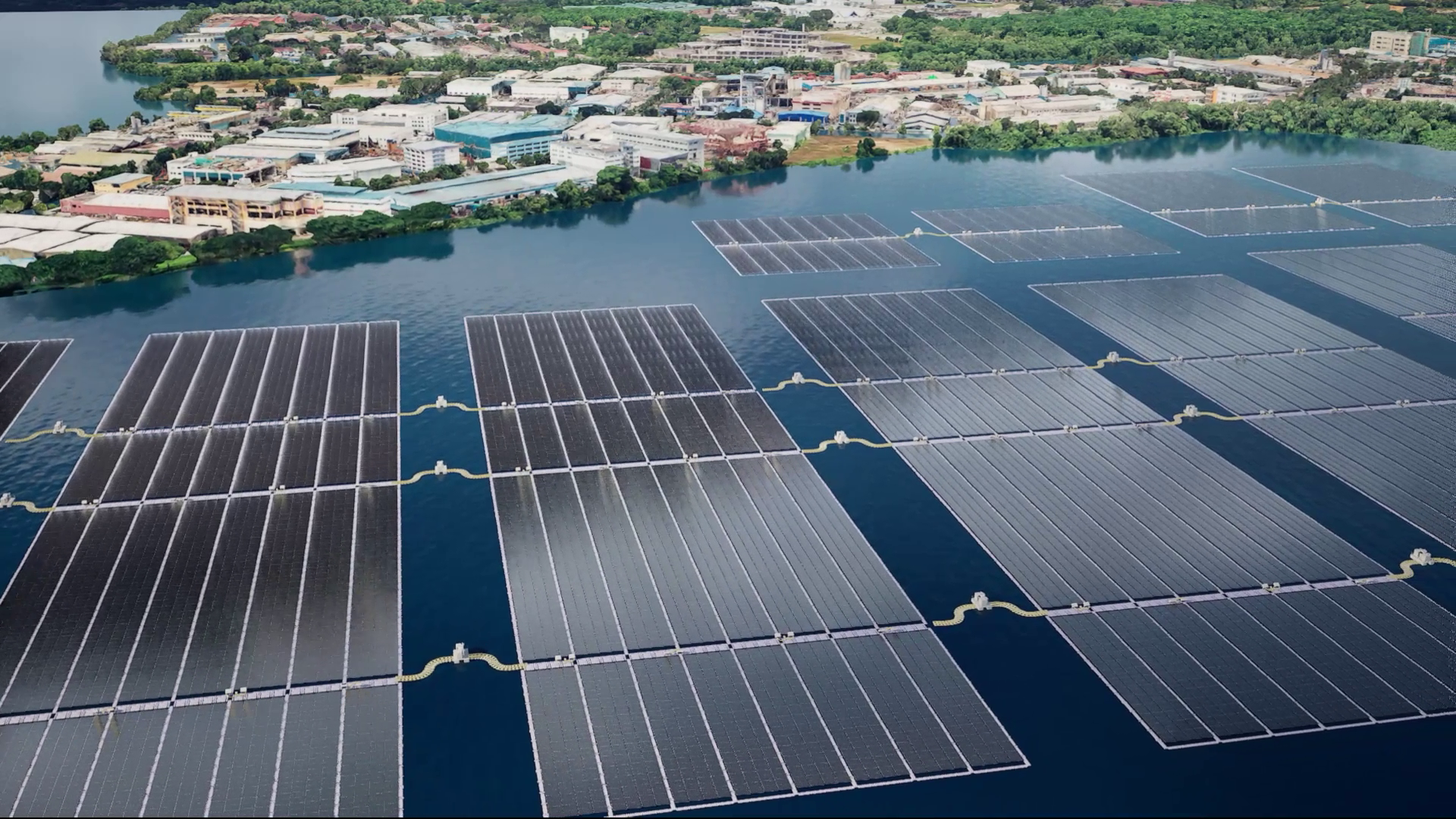 Artist's Impression of Pandan Floating Solar Farm